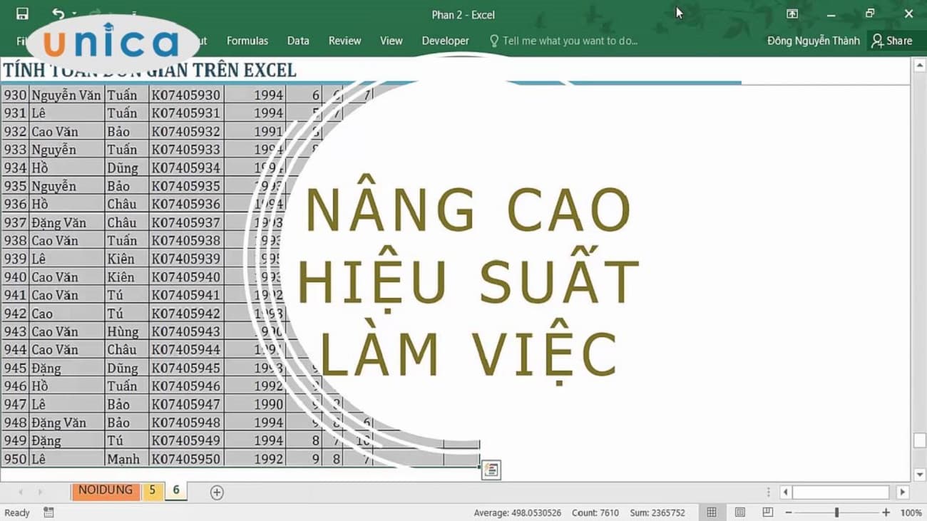 Chinh phục excel công sở - Nguyễn Thành Đông