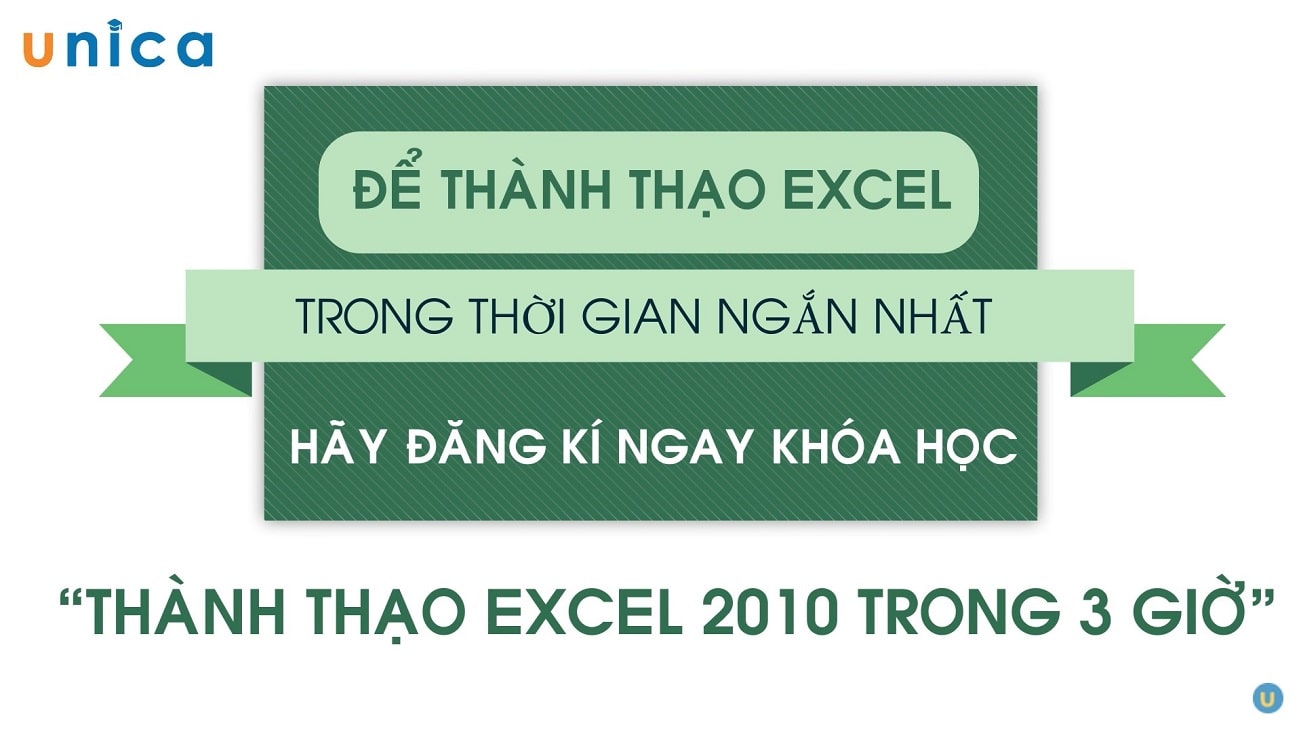 Thành thạo Excel 2010 trong 3 giờ - Lê Quang Hải