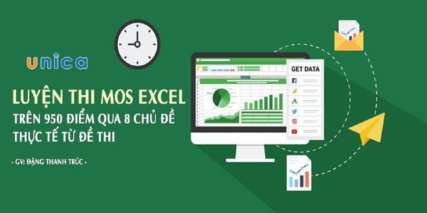 Luyện Thi Mos Excel trên 950 điểm qua 8 chủ đề thực tế từ đề thi từ Đặng Thanh Trúc