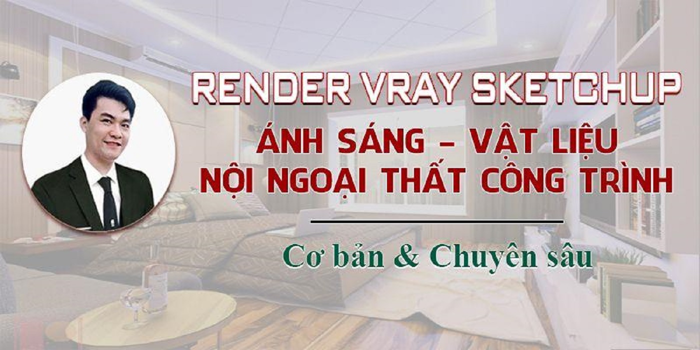 Render Vray Sketchup 2020 ánh sáng vật liệu nội ngoại thất công trình