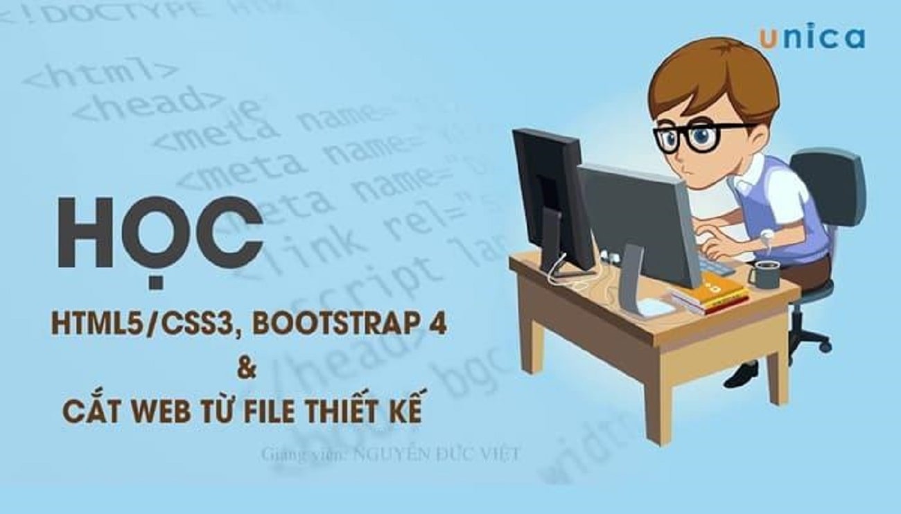 Khóa học chuyên sâu về HTML5/CSS3, BOOTSTRAP 4 và học cắt Web từ file thiết kế từ Nguyễn Đức Việt