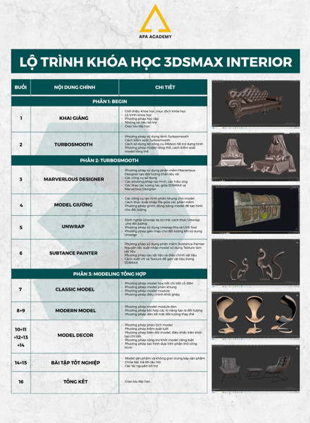 KHÓA HỌC 3DS MAX - CORONA - VRAY TẠI APA ACADEMY